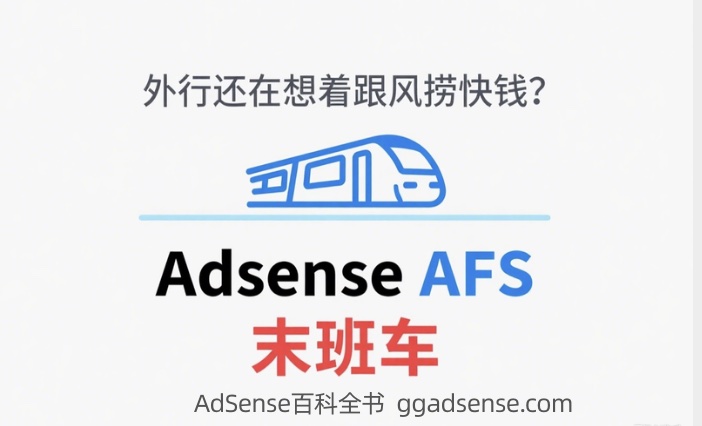 外行还在想着跟风捞快钱？adsense afs搜索广告末班车即将发走